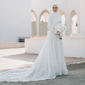 Calla Blanche custom Coreena wedding dress modest ivory long sleeve lace floral